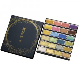 ZIG Gansai Tambi aquarelverf 24 kleuren II metallic ZIG Gansai Tambi aquarelverf 24 kleuren II metallic