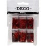 Glitter en pailletten - rood - 6 x 5 gr