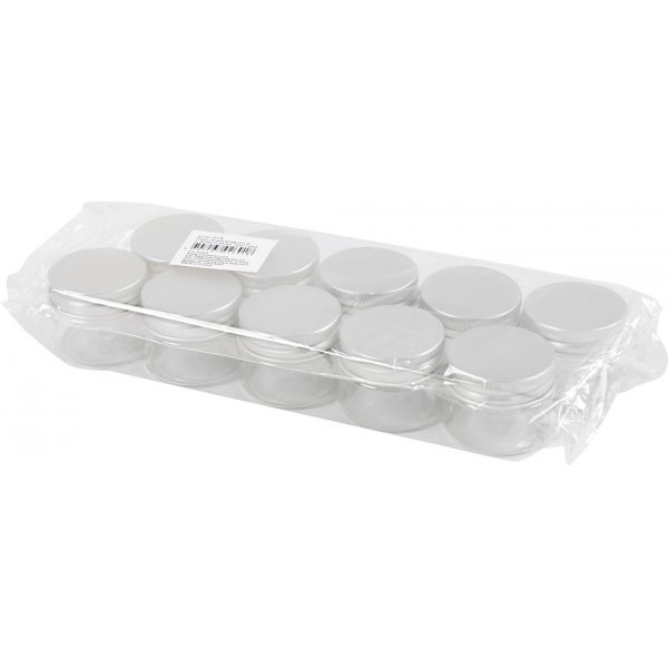 Plastic potje met deksel - 35 ml - 10 st