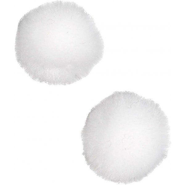 Pompons - wit - 100 st