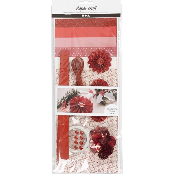 Creatieve set - papier snijden - rood - crme