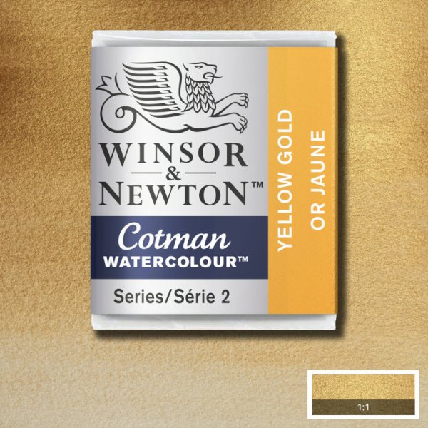 Waterverfverf - Cotman - 1/2 kop - Geel goud