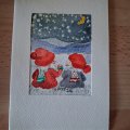 Klant imago Passepartout kaart met envelop - gebroken wit - rechthoekig - 10 sets