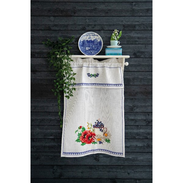 Borduurpakket Paradhanduk - Bloemen en bosbessen