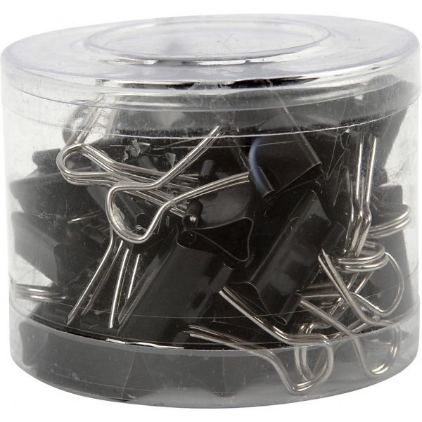 Clips - zwart - 19 mm - 40 st Clips - zwart - 19 mm - 40 st