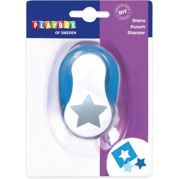 Punchster 2,5 cm - Blauw/wit