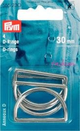 D-ringen zilverkleur D-ringen zilverkleur