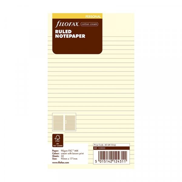 Notitieblaadjes voor Filofax Personal - Gelinieerd