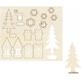 Doe-het-zelf houten figuren - huizen - hout - herten