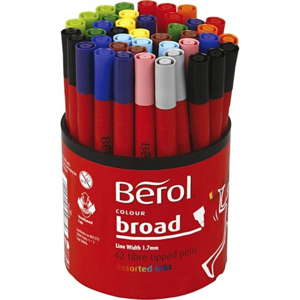 Berol Marker - gemengde kleuren - 42 st