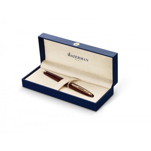 Vulpen Waterman Carne Marine Amber - Gouden Rand - Medium Blauw