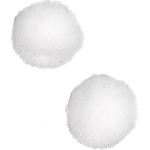 Pompons - wit - 100 st