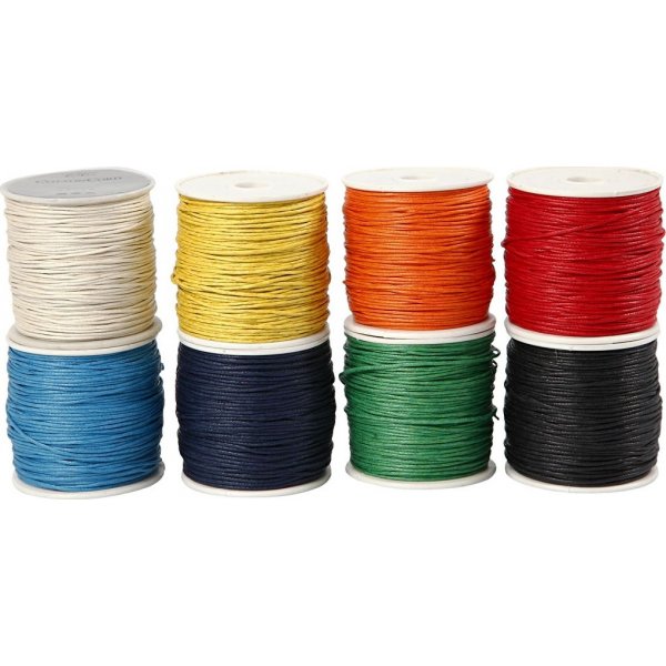 Katoenen koord - gemengde kleuren - 8x40 m
