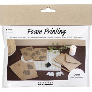 Mini DIY Kit - Kaart met duivenprint Mini DIY Kit - Kaart met duivenprint