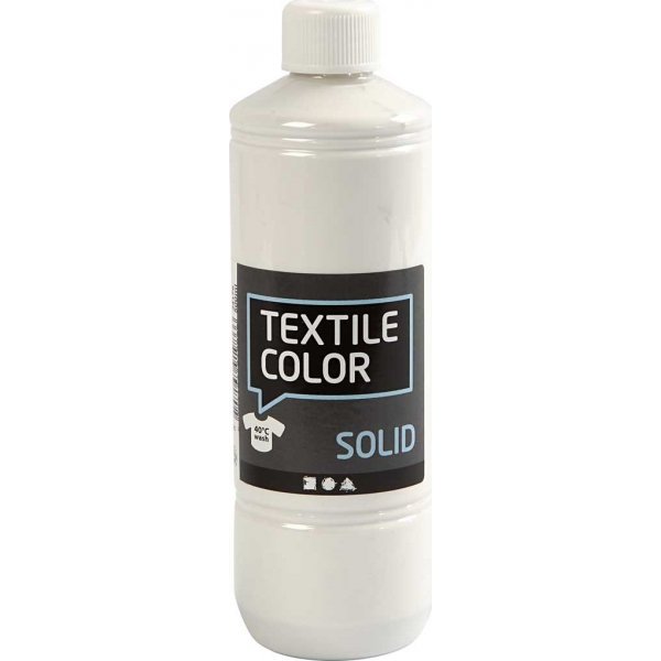 Textiel Solide textielverf - dekkend wit - dekkend - 500 ml