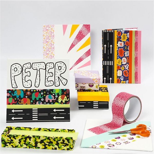 Ducttape - patroon - gemengde kleuren - 12 x 5 m Ducttape - patroon - gemengde kleuren - 12 x 5 m