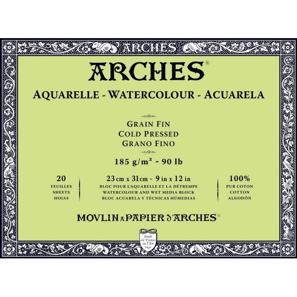 Aquarelblok Koudgeperste Bogen 185g