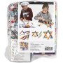 Glitter en houten stokjes - gemengde kleuren