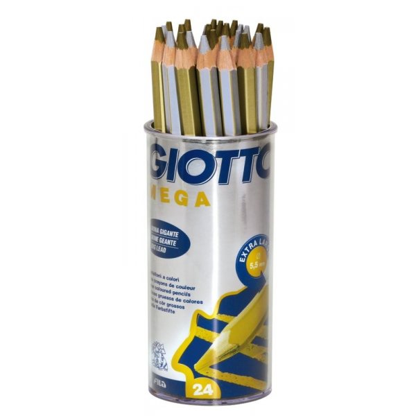 Kleurpotloden Giotto Mega Goud/Zilver - 24-pack