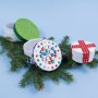 Papieren doos, rond, 12x6, 10x5, 8x4, 3 st
