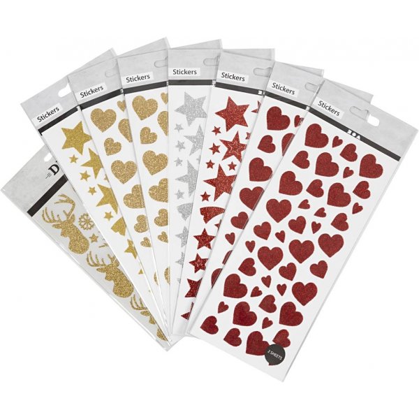 Glitterstickers - 8 vellen Glitterstickers - 8 vellen