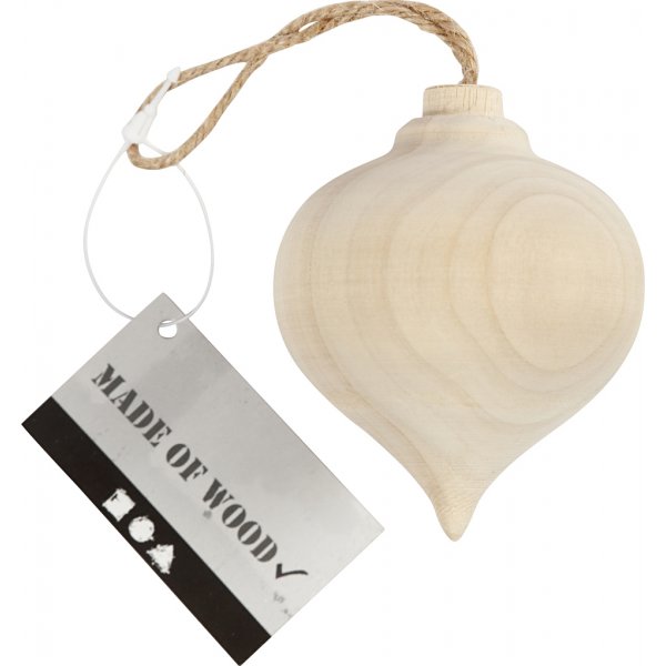 Houten druppel - Ø5,5 cm Houten druppel - Ø5,5 cm