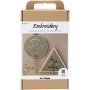 DIY Kit Borduren - stoffig groen - Borduurraampjes