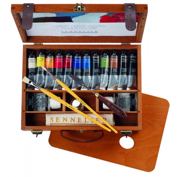 Olieverfset Sennelier Artist Houten Doos - 12 Tubes