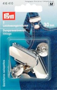 Timmermansbroek/overall gesp staal zilverkleur 30 mm 2 st Timmermansbroek/overall gesp staal zilverkleur 30 mm 2 st