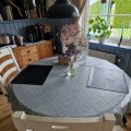 Klant imago Waxdoek PVC Rond Linnen - Grijs
