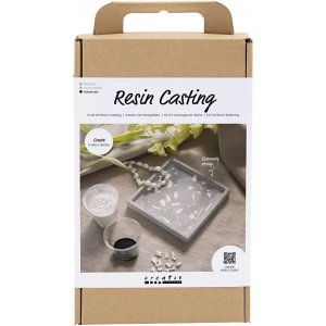 DIY Kit Harsgieten, Vierkant dienblad met terrazzo DIY Kit Harsgieten, Vierkant dienblad met terrazzo