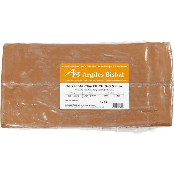 Rode klei met chamotte - 10 kg Rode klei met chamotte - 10 kg