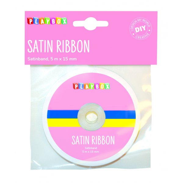 Satijnen lint geel en blauw Satijnen lint geel en blauw