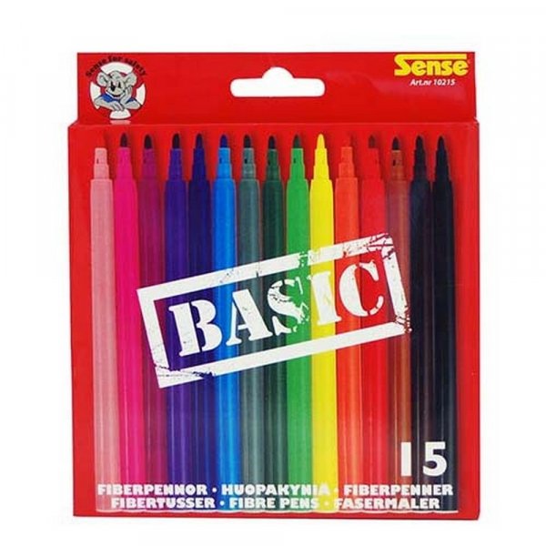 Vezelpennen Basic Sense - 15 pennen