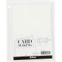 Kaarten en enveloppen - wit - glitter - 11,5 x 16,5 cm - 4 sets