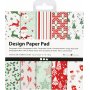 Designpapier - rood/groen - 50 vellen