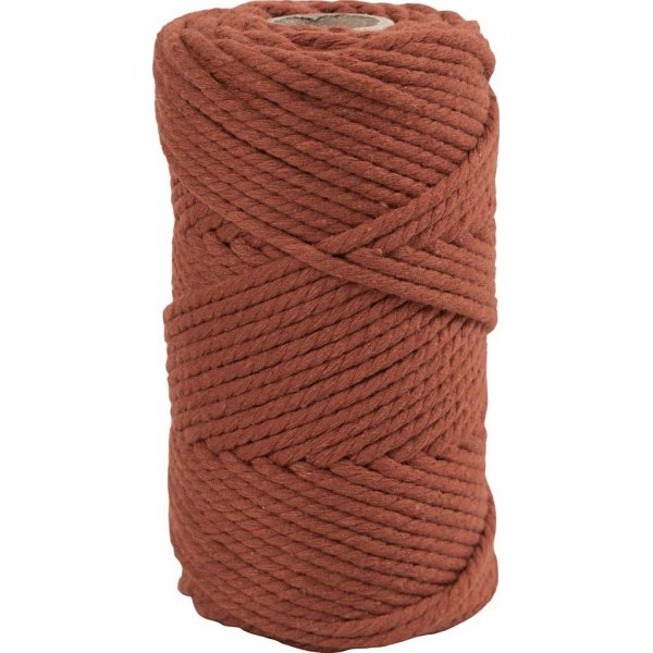 Macramgaren - gebrand oranje - 4 mm - 55 m