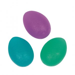 Stressballetjes (3 stuks) - eivormig, 6 cm Stressballetjes (3 stuks) - eivormig, 6 cm