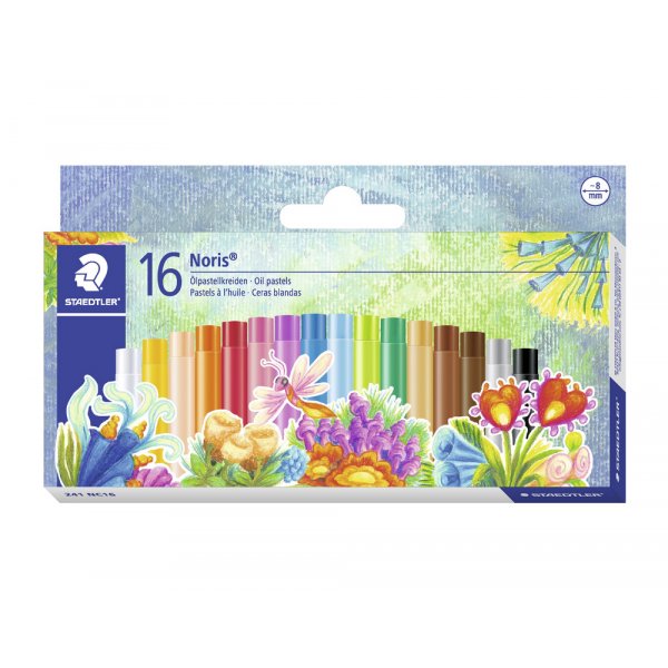 Oliepastelkrijtjes Noris 8 mm - 16 kleurpotloden