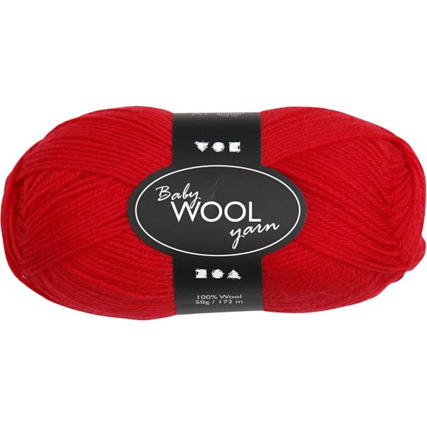 Babygaren - rood - 50 gr