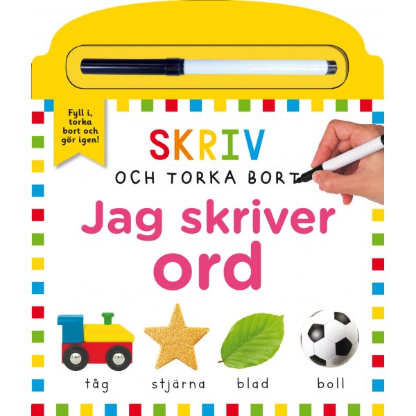 Puzzelboek - Schrijven en wissen: ik schrijf woorden