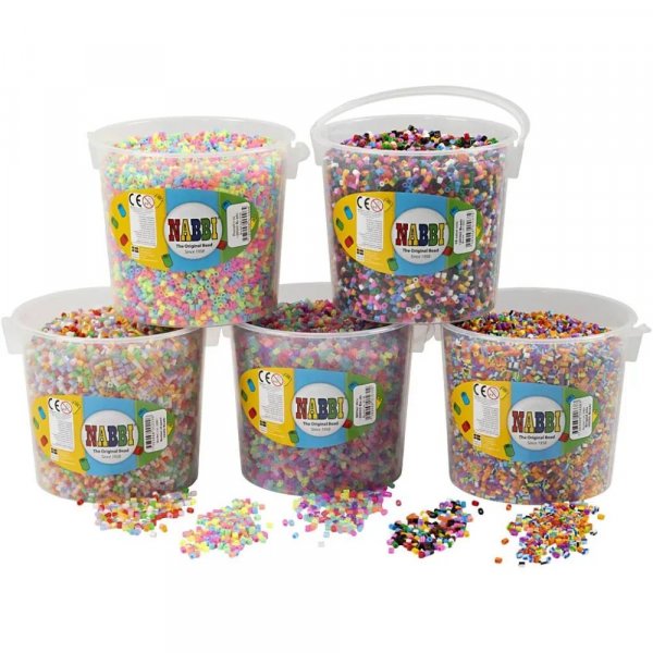 NABBI Tube kralen - Gemengde kleuren - Medium - 5x20000 st