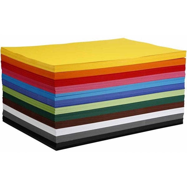 Creatief karton - gemengde kleuren - A2 - 12x100 st Creatief karton - gemengde kleuren - A2 - 12x100 st