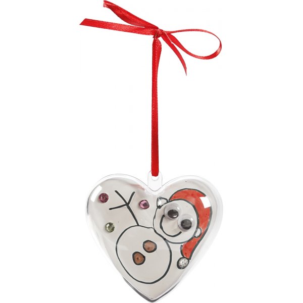 Decoratief hart - transparant - 10 st Decoratief hart - transparant - 10 st