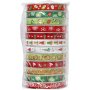 Decoratief lint met kerstmotief - 12 x 3 m