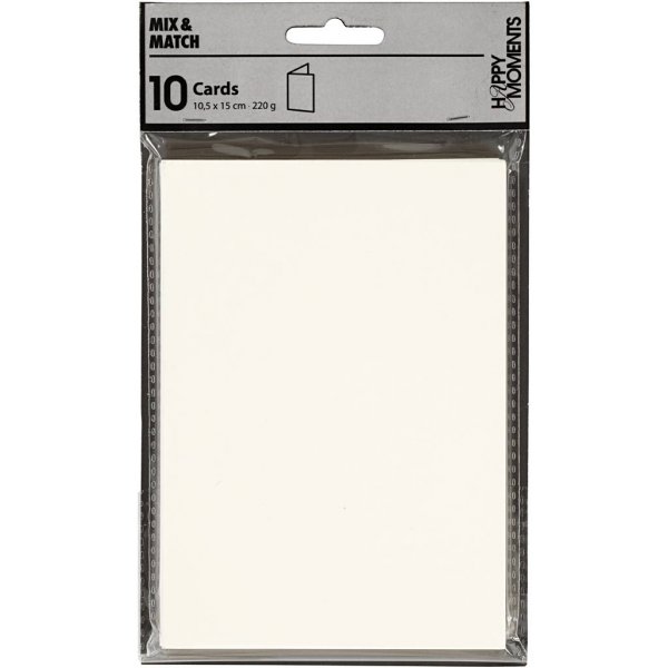 Kaart - gebroken wit - 10,5 x 15 cm - 10 st Kaart - gebroken wit - 10,5 x 15 cm - 10 st