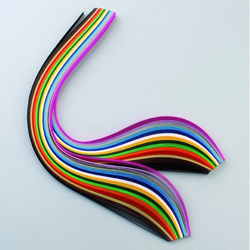 Quillingstrepen 4 mm / 8 mm x 34,5 cm - 280 st. 14 kleuren