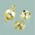 Parelsluitingen  8 mm - verguld 30 st.