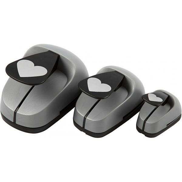 Laag-op-laag ponsen - Brede harten - 3 st Laag-op-laag ponsen - Brede harten - 3 st