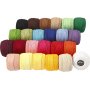 Gemerceriseerd katoengaren - gemengde kleuren - 24 x 20 g
